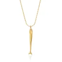 Ocean Style Long Fish Pendant Necklace 18K Gold PVD Stainless Steel Waterproof Jewelry for Women