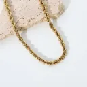 Twist Rope Chain Choker 18K Gold Plated Stainless Steel Stackable Twist Necklace