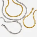 18K Gold Plated Stainless Steel Snake Chain Bracelet for Women Waterproof Minimalist Tarnish Free Jewelry