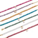 18K Gold Plated Amazonite Beaded Bracelet with White Star Zircon Pendant Trendy Jewelry for Women