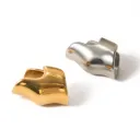 18K PVD Gold Plate Silver Stainless Steel Minimalist Cool and Trendy Ear Cuff (pack of 2)