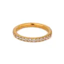 Full Circle Zircon Ring 18k Stainless Steel A-Grade White Zircon Polished Ring