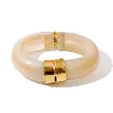 Acrylic Jewelry Wholesale Gold Plated Stainless Steel Open Bangle