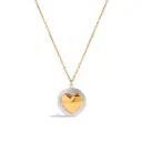 Two Tone Cute Heart Pendant Necklace