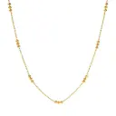 Waterproof 18K Gold Plated Stainless Steel Jewelry Charm Bead Chain Choker Necklace for Girls