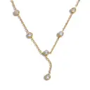 Exquisite Bling Cubic Zircon Y-Shape Chic Delicate Stainless Steel Necklace