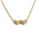 Zircon Heart Pendant Necklace Stainless Steel 18K PVD Plated