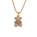 Zircon Bling Charm Teddy Bear Pendant Necklace for Women