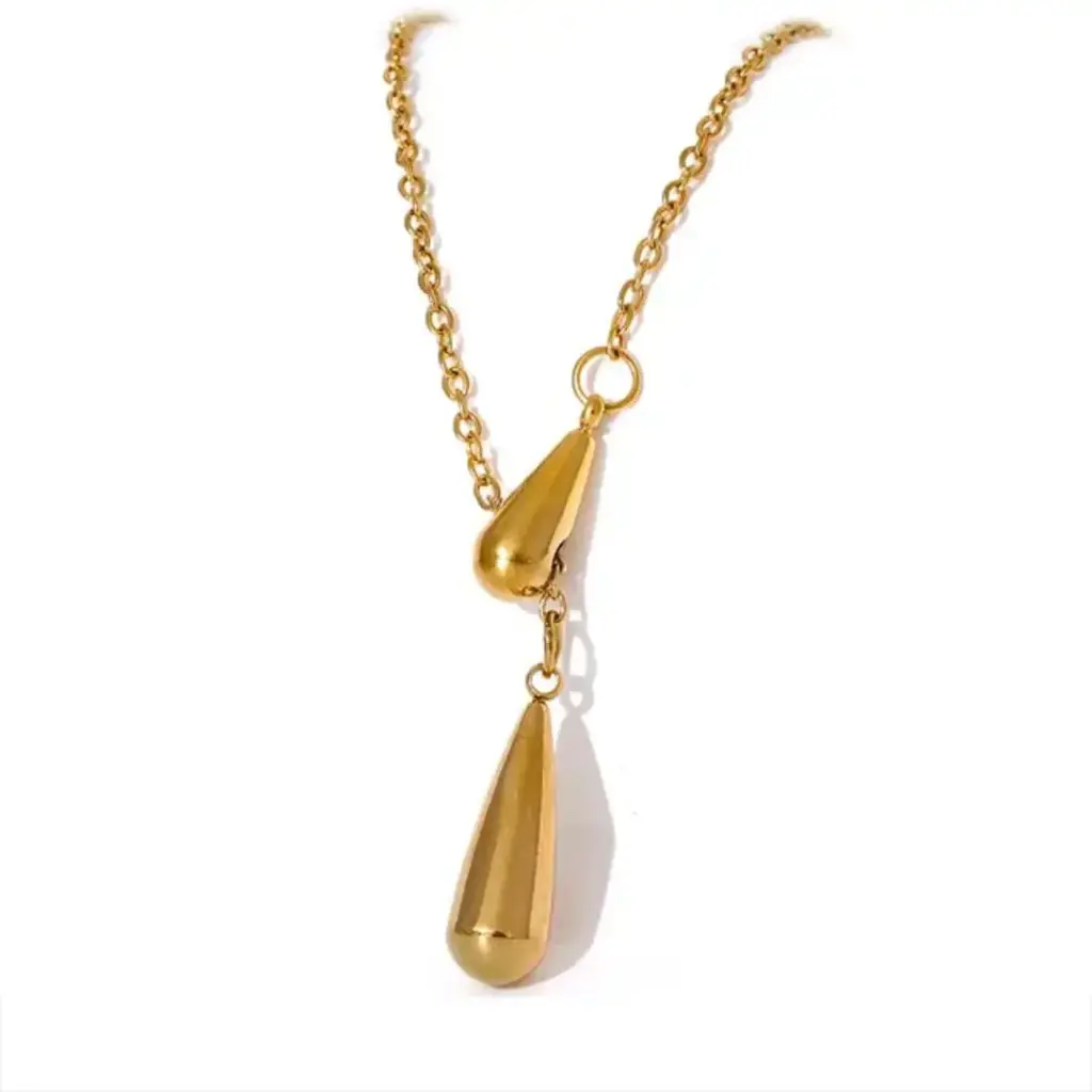 Water Drop Cast Pendant Versatile Minimalistic Necklace
