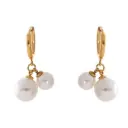 Pearls Drop Earrings 18K Gold Plated Stainless Steel Earrings