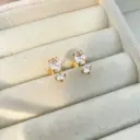 Double Zircon Sparkling Stud Earrings