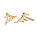 Lava Liquid Metal Drop Earring 18K PVD Gold Plated Stainless Steel