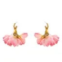 Romantic Pink Bohemia Flower Drop Dangle Charm Earrings