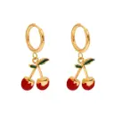 Sweet and Romantic Cherry Drop Earrings for Women