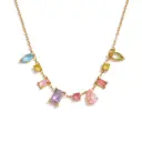 Stainless Steel High Quality Premium Jewelry Bling Colorful Cubic Zirconia Pendant Necklace