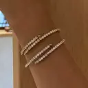 Spiral Style Tennis 18k Gold PVD Plated Bracelet