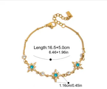 [VEB0205012] Blue Tennis Bracelet (Star)
