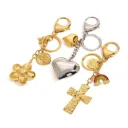 Keychain BagCharm Gold PVD Plated & Stainless Steel