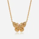 Elegant Aesthetic Butterfly Animal Pendant Necklace Waterproof Stainless Steel O Chain Necklaces Trendy Statement Jewelry