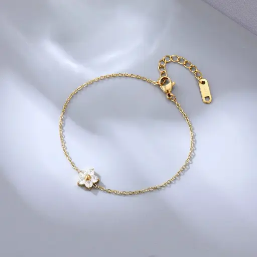 [B0006] Flower Bracelet