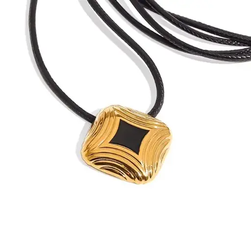 [N0010] Geometric Beach Jewelry Wax Rope Enamel Chain