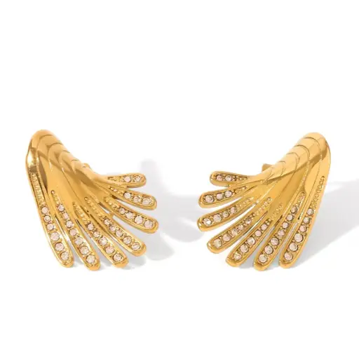 [E00036] High Quality Bling Cubic Stud Earrings