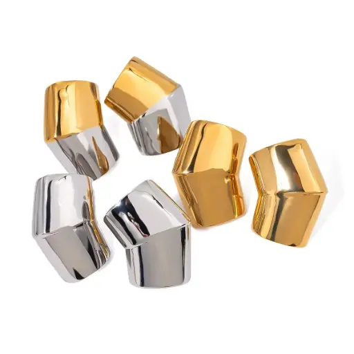 Geometric Chunky Stud Earrings for Women