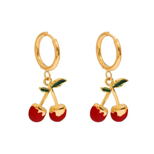 [E00048] Sweet and Romantic Cherry Drop Earrings for Women