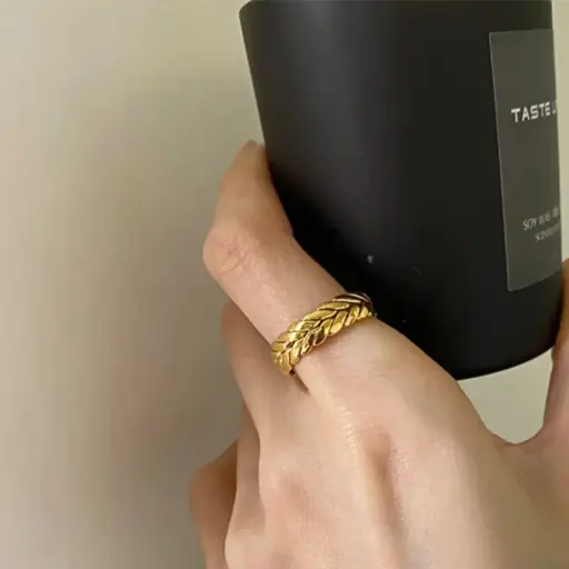 [R0048] Gold plated Adjustable Ring